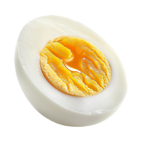 Slice of Boiled Egg on Transparent Background png