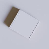 Empty cardboard Box white color 3D rendering illustration on gray background photo