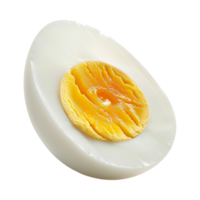 Slice of Boiled Egg on Transparent Background png