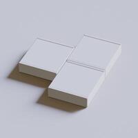 Empty cardboard Box white color 3D rendering illustration on gray background photo