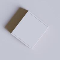 Empty cardboard Box white color 3D rendering illustration on gray background photo