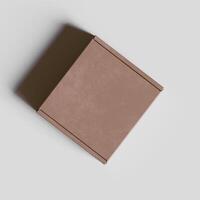 Empty cardboard Box brown color 3D rendering illustration on gray background photo