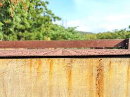 Diamond plate corrosive or oxidation with concrate texture photo