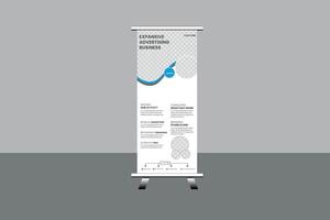 Roll up sale banner design template vector