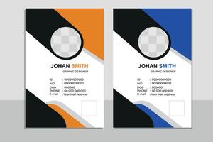 ID card design , Simple business Id card design template. vector