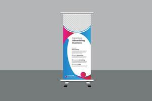 Roll up sale banner design template vector