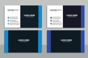 creative modern name card and business card vector