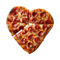 Heart Shape Pizza on Transparent Background png