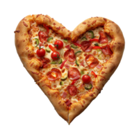 Heart Shape Pizza on Transparent Background png