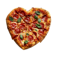 Heart Shape Pizza on Transparent Background png