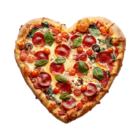 Heart Shape Pizza on Transparent Background png