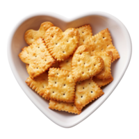 Biscuits in a Heart Shape Box on Transparent Background png