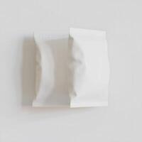 Realistic snack for chips potato and etc. white color on white background rendering 3D illustration photo