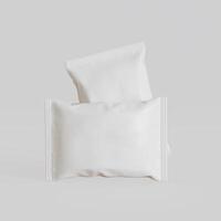 Realistic snack for chips potato and etc. white color on white background rendering 3D illustration photo
