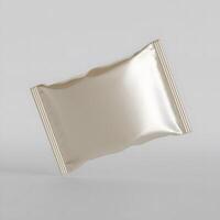 Realistic snack for chips potato and etc. glossy and foil texture on gray background rendering 3D illustration photo