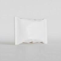 Realistic snack for chips potato and etc. white color on white background rendering 3D illustration photo