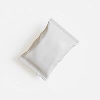 Realistic snack for chips potato and etc. white color on white background rendering 3D illustration photo