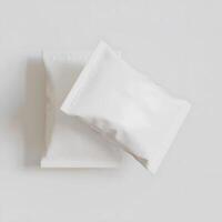 Realistic snack for chips potato and etc. white color on white background rendering 3D illustration photo