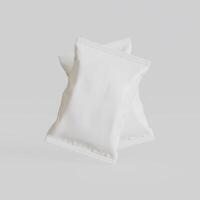 Realistic snack for chips potato and etc. white color on white background rendering 3D illustration photo