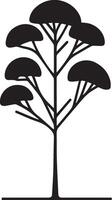 Tree silhouette. Tree silhouettes on white background. illustration. tree in continuous line drawing minimalist style, food illustration.tree in continuous line drawing minimalist style, food. vector