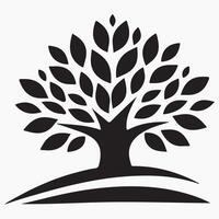 Tree silhouette. Tree silhouettes on white background. illustration. tree in continuous line drawing minimalist style, food illustration.tree in continuous line drawing minimalist style, food. vector