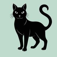 Silhouette Cat logo design. cat silhouette view side for retro logos, Isolated on a white background. Cat silhouettes set, large pack of silhouette design, isolated white vector