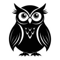 Silhouette of a bird on white Background. Owl line art of abstract art design, minimal bird line logo icon illustration isolated on white background. Bird Silhouette Art illustration. vector