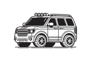 Simple and easy car coloring page for kids and Toddler. car coloring books for kids vector
