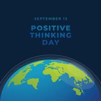 Positive Thinking Day. Flat art design. Good for celebration template usage. eps 10. vector