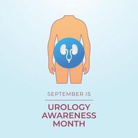 Urology Awareness Month. Flat art design. Healthcare awareness design. Good for usage template celebration. eps 10. vector
