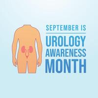 Urology Awareness Month. Flat art design. Healthcare awareness design. Good for usage template celebration. eps 10. vector