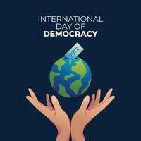 International Day of Democracy. Flat art design. Good for celebration usage template eps 10. vector