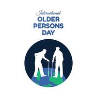 International Day of Older Persons. Flat art design. Older persons design. Good for usage celebration template. eps 10. vector