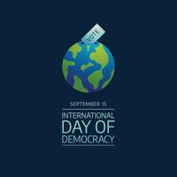 International Day of Democracy. Flat art design. Good for celebration usage template eps 10. vector
