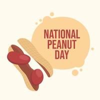 National Peanut Day. Flat art design. Good for celebration template usage. Peanuts template design. eps 10. vector