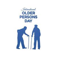 International Day of Older Persons. Flat art design. Older persons design. Good for usage celebration template. eps 10. vector