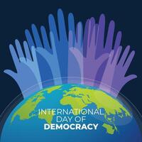 International Day of Democracy. Flat art design. Good for celebration usage template eps 10. vector