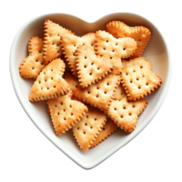 Biscuits in a Heart Shape Box on Transparent Background png