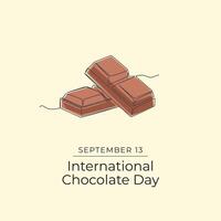 International Chocolate Day. Flat art design. Chocolate design good for usage template. Chocolate design. Good for usage celebration template. eps 10. vector