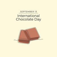 International Chocolate Day. Flat art design. Chocolate design good for usage template. Chocolate design. Good for usage celebration template. eps 10. vector