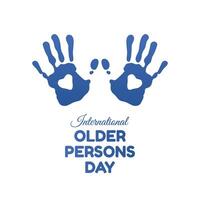 International Day of Older Persons. Flat art design. Older persons design. Good for usage celebration template. eps 10. vector