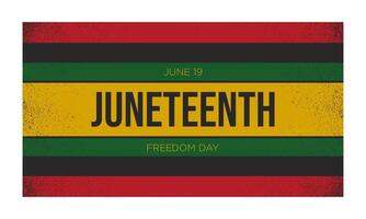 Juneteenth Freedom Day Background Design. vector