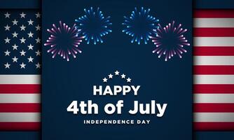 4th of July Background Design. vector