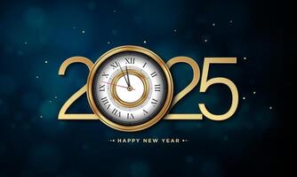 2025 Happy New Year Background Design. vector