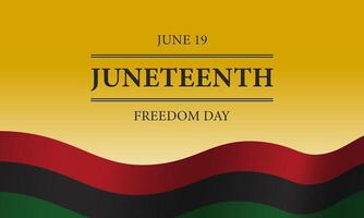 Juneteenth Freedom Day Background Design. vector
