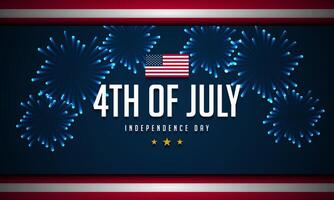 4th of July Background Design. vector