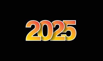 2025 Happy New Year Background Design. vector
