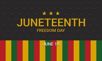 Juneteenth Freedom Day Background Design. vector