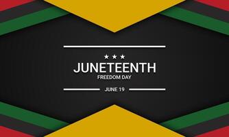 Juneteenth Freedom Day Background Design. vector