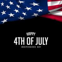 4th of July Background Design. vector